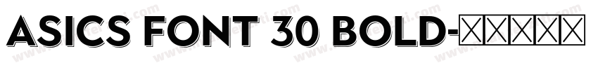 ASICS Font 30 Bold字体转换